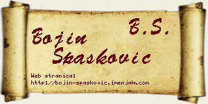 Bojin Spasković vizit kartica